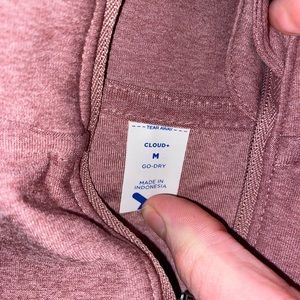 Cloud+ red/maroon quarter zip jacket